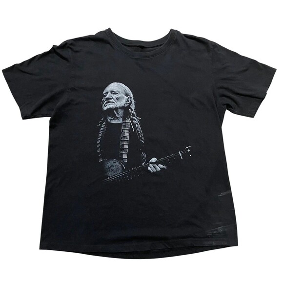 Willie Nelson In Spotlight On Stage Tour Concert Band Men’s M Black T Shirt - Picture 1 of 3